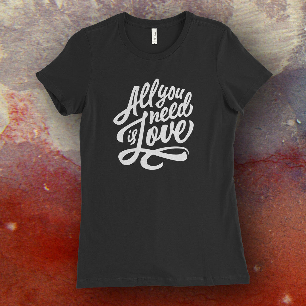 Beatles Inspired All You Need Is Love Screen Printed T-Shirt