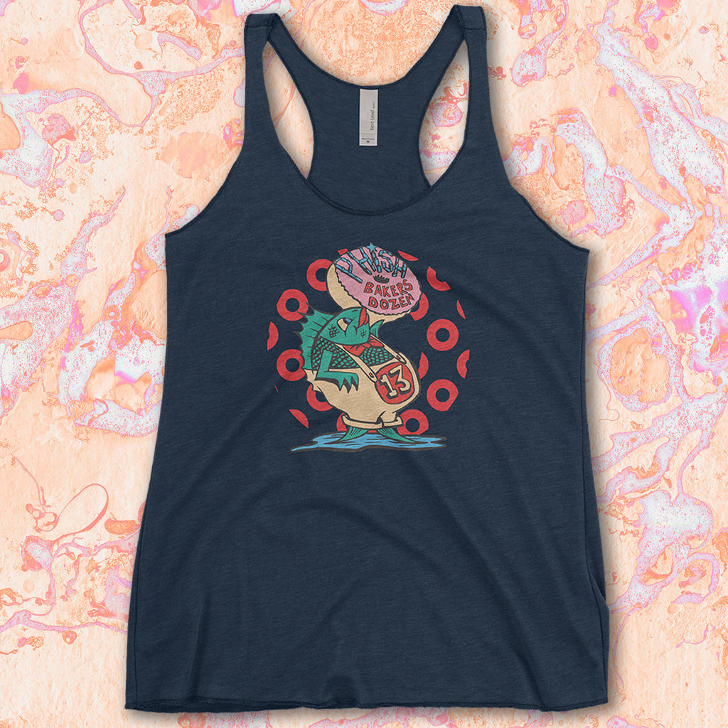 Phish Inspired Baker's Dozen Custom Printed on Next Level Ladies Racerback Tank