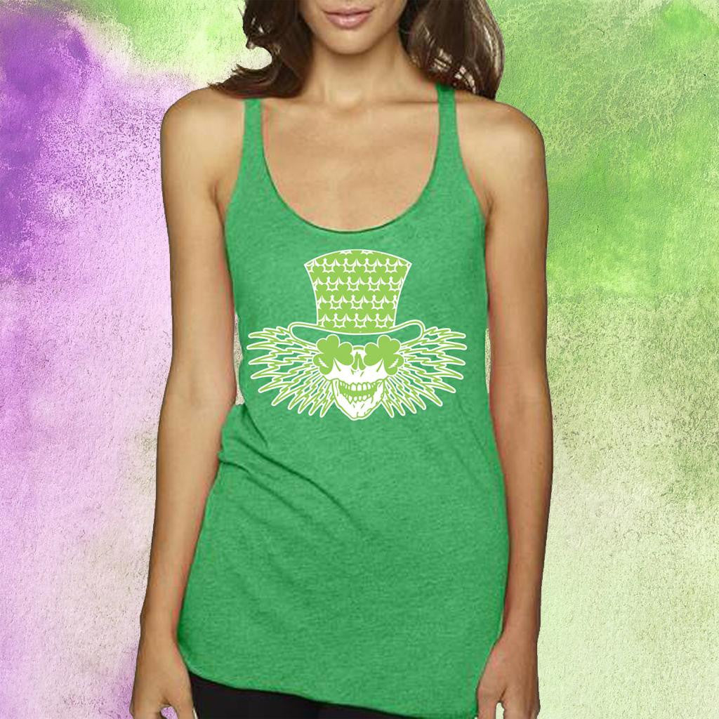 Grateful Dead Inspired Irish Uncle Sam Tri-blend Racerback Tank