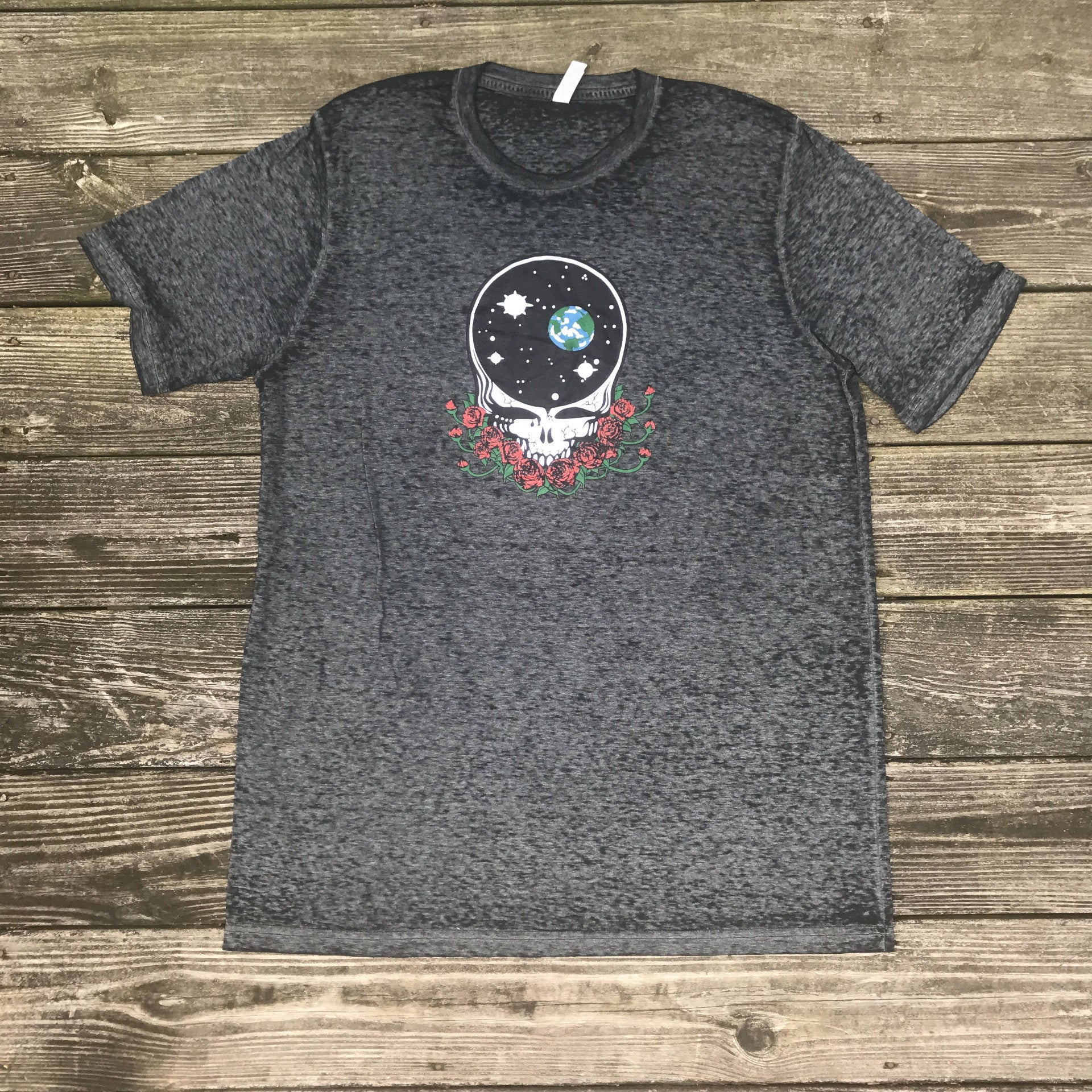 Grateful Dead Space Your Face Triblend ACID WASH T-Shirt