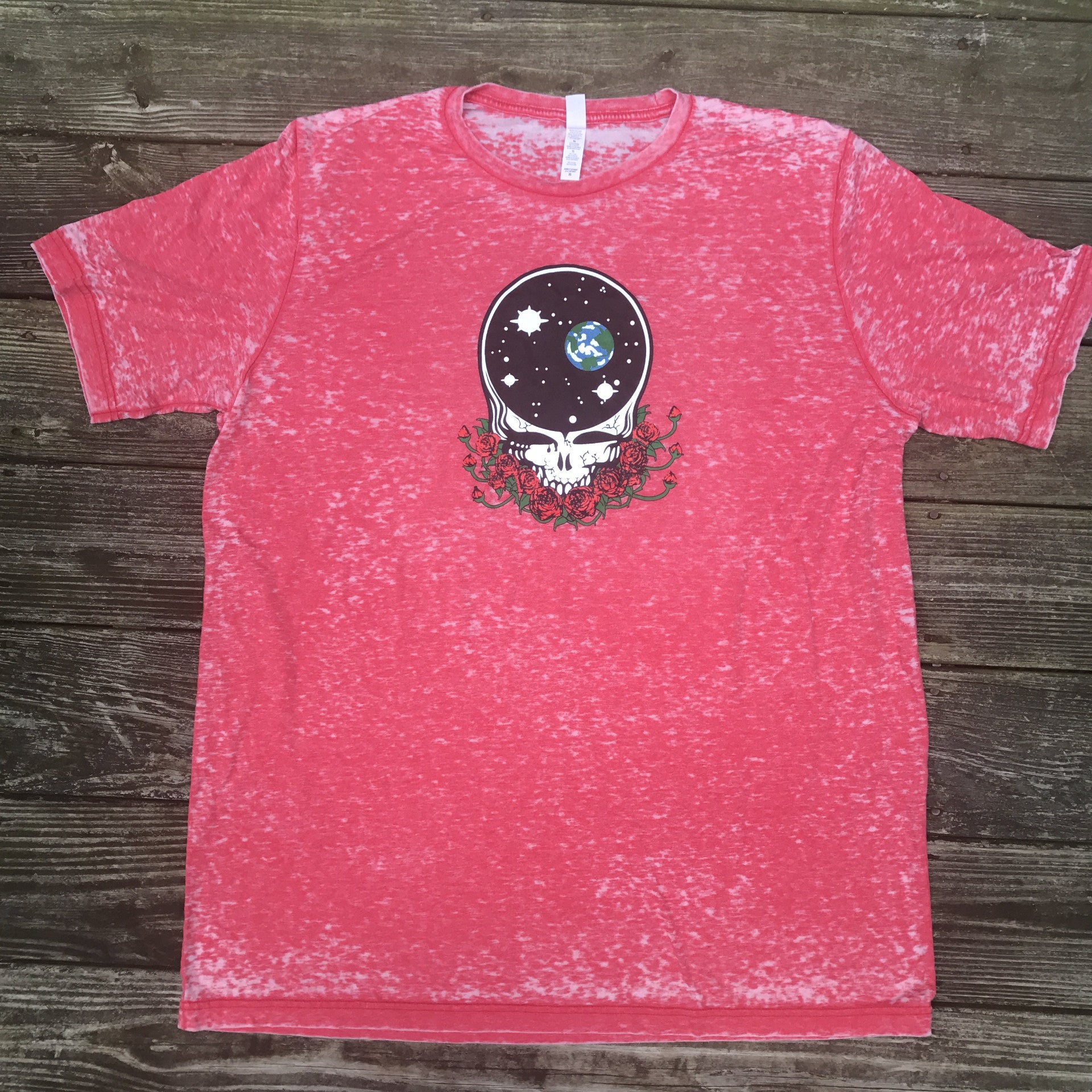 Grateful Dead Space Your Face Triblend ACID WASH T-Shirt